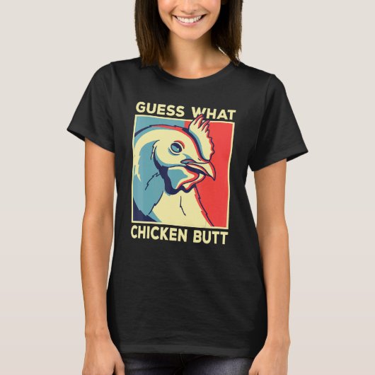 Kippenmeme Raad eens wat kippenkont T-shirt (Voorkant)