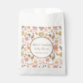  kippennest & bloemig Baby shower Bedankzakje (Voorkant)