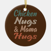 kippennuggen en mammmelhugs peuternuggets keramisch ornament (Voorkant)
