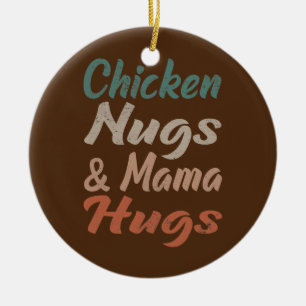 kippennuggen en mammmelhugs peuternuggets keramisch ornament
