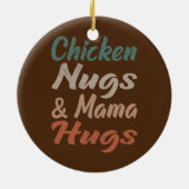 kippennuggen en mammmelhugs peuternuggets keramisch ornament (Achterkant)