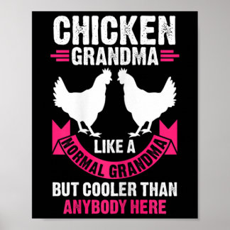 Kippenoma graag net als een gewone oma maar C Poster