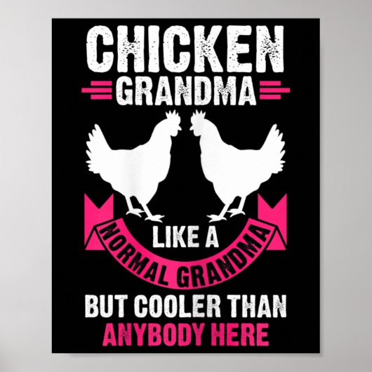 Kippenoma graag net als een gewone oma maar C Poster (Voorkant)