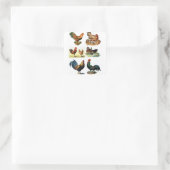  kippenontwerp vierkante sticker (Tas)