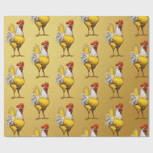 Kippenpatroon Verpakkingsdocument Cadeaupapier (Vlak)