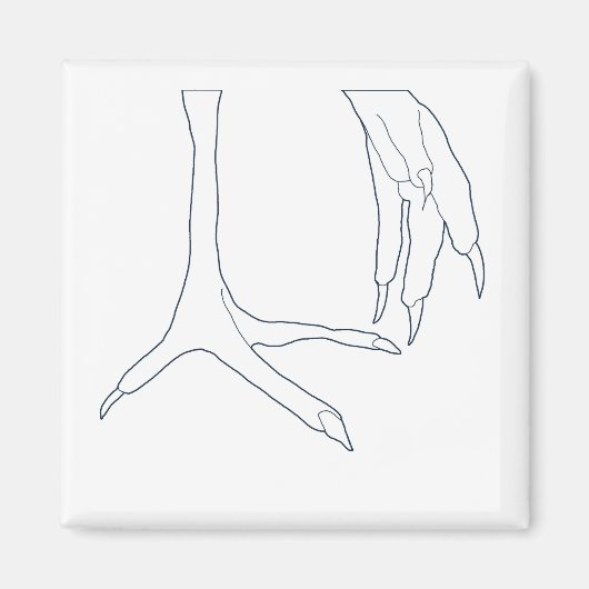 kippenpootjes magneet (Voorkant)