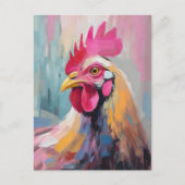 Kippenportret moderne Abstracte kunst Briefkaart (Voorkant)