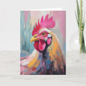 Kippenportret moderne Abstracte kunst Kaart (Voorkant)