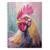 Kippenportret moderne Abstracte kunst Notitieboek (Voorkant)