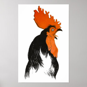  kippenportret Theophile Steinlen Poster