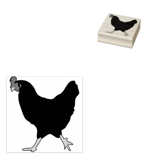 Kippenpostzegel Rubberstempel (Gestempeld)