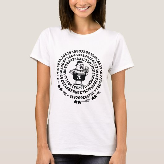 Kippenpot Holding Calculator Wiskunde Docent Pi Da T-shirt (Voorkant)