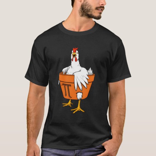 Kippenpot PI dag Wiskunde T-shirt (Voorkant)