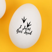 Kippenpoten "Ik ben net gelegd" Ei Rubberstempel