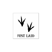 Kippenpoten "Just laid" Mini Kip Ei Stamp Rubberstempel (Afrduk)