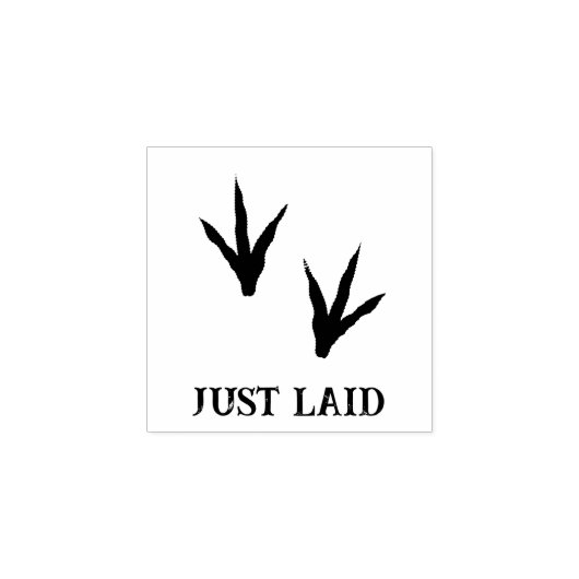 Kippenpoten "Just laid" Mini Kip Ei Stamp Rubberstempel (Afrduk)