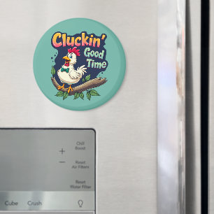 Kippenpret Tijd Leuke Kip Illustratie Magneet