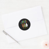 Kippenpuzzel om verschillen te omarmen Autisme bew Ronde Sticker (Envelop)