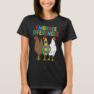 Kippenpuzzel Omarmen Verschillen Autisme Bewustzij T-shirt
