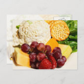 Kippensalade met vruchten en kraakbedekking briefkaart (Voorkant / Achterkant)