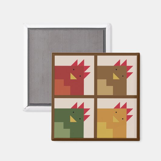 kippenschuur quiltmagneet magneet (Voorkant / Achterkant)