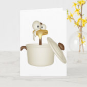 kippensoep in Wenskaart Kaart (Gele Bloem)