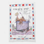 kippensoep recept, tantaarnandes teatowel theedoek (Verticaal)