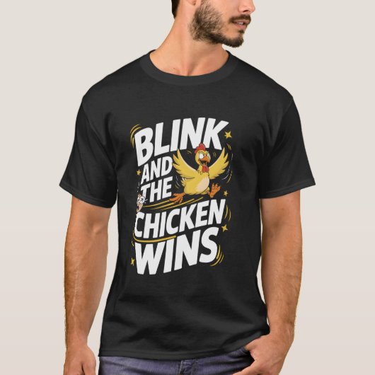 Kippenspel Blink en de kip wint T-shirt (Voorkant)