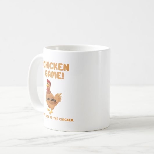 Kippenspel Kijk niet naar de kip Koffiemok (Voorkant links)