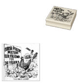 kippenstempel rubberstempel (Gestempeld)