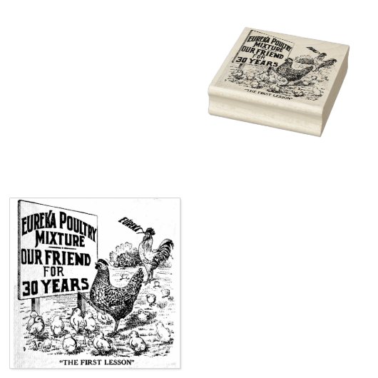  kippenstempel rubberstempel (Gestempeld)