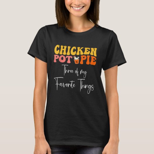 Kippenstift drie van mijn favoriete dingen t-shirt (Voorkant)