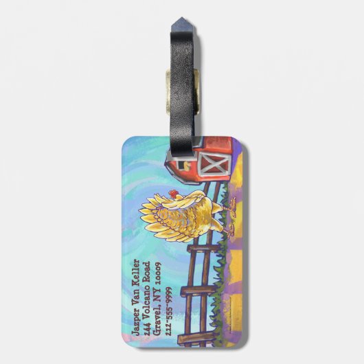 Kippenstift en Accessoires Bagagelabel (Achterkant verticaal)