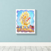 Kippenstift en Accessoires Canvas Afdruk (Insitu (Houten vloer))