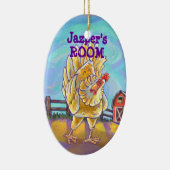 Kippenstift en Accessoires Keramisch Ornament (Rechts)