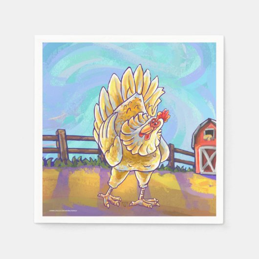 Kippenstift en Accessoires Servetten (Voorkant)