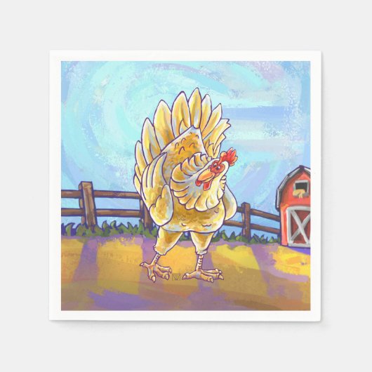 Kippenstift en Accessoires Servetten (Voorkant)