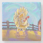 Kippenstift en Accessoires Stenen Onderzetter (Voorkant)