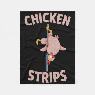 Kippenstrips Grappige Dwaze Dansende Kip Barbecue Fleece Deken
