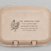 kippentekening | Boerderij van het gezin Verse ei Rubberstempel