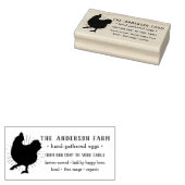 kippentekening | Boerderij van het gezin Verse ei Rubberstempel (Gestempeld)