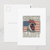 Kippenvader Antieke Haan Patriottisch Briefkaart (Voorkant / Achterkant)