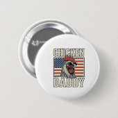 Kippenvader Antieke Haan Patriottisch Ronde Button 5,7 Cm (Voorkant /achterkant)