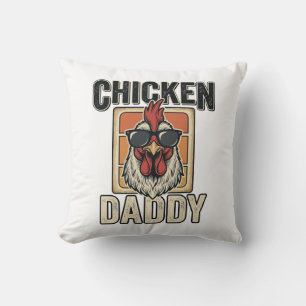 Kippenvader grappige haan vintage vector shirt_1 kussen