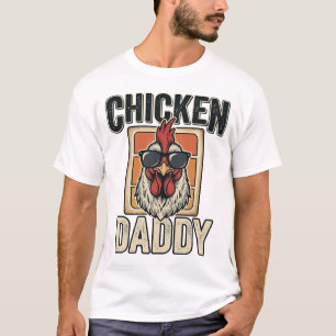 Kippenvader grappige haan vintage vector shirt_1 t-shirt