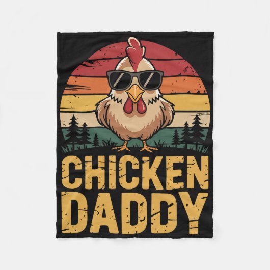 Kippenvader Grappige Pluimveehouderij Vader Die Ki Fleece Deken (Voorkant)