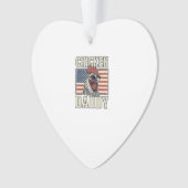 Kippenvader Vintage Haan Patriottisch Ornament (voorkant)