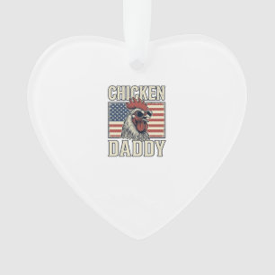 Kippenvader Vintage Haan Patriottisch Ornament