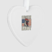 Kippenvader Vintage Haan Patriottisch Ornament (voorkant)