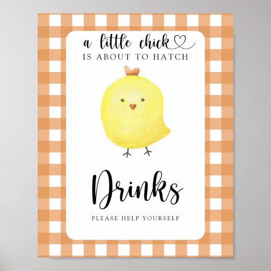 Kippenvel - Drinken helpen jezelf Poster (Voorkant)
